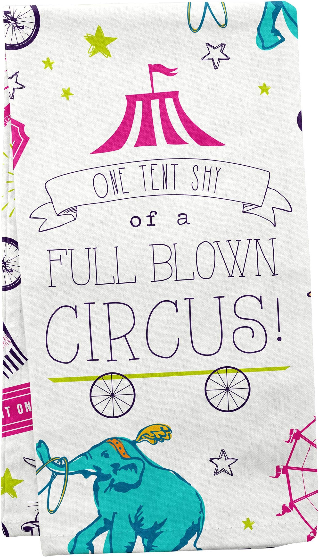 Wit Gifts WT103814 Tea Towel, Circus