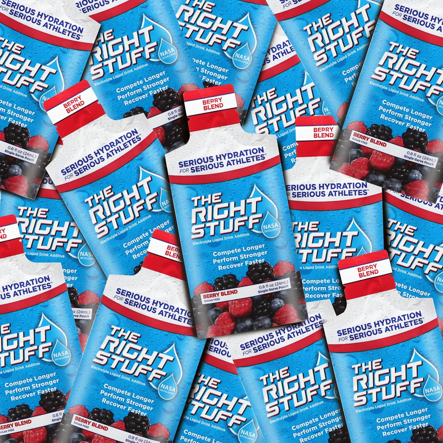 The Right Stuff Electrolyte Drink additive Std - Retail 10-Pouch Box - Berry Blend: Health & Personal Care