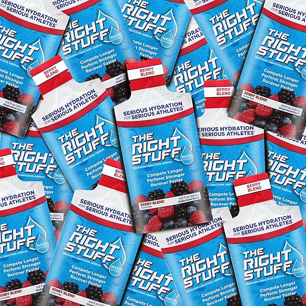 THE RIGHT STUFF ELECTROLYTE DRINK CONCENTRATE – 10 POUCH BOX – BERRY BLEND