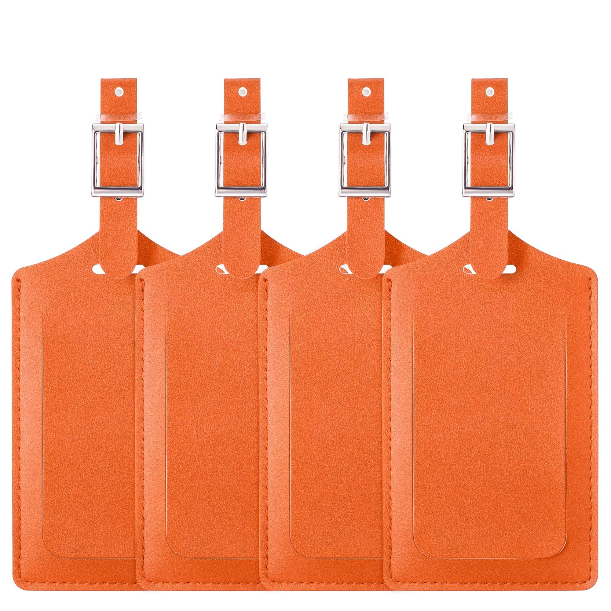 Travelambo Luggage Tags for Suitcases PU Leather Travel Tags Bag Tags Privacy Protection Travel Essentials