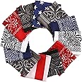 Large Bandana Headband - Handkerchief Bandanas for Men & Women - Paisley Bandana Pack - Cowboy Scarf