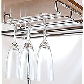Deco Brothers 2PK Single Rail Wine Glass Stemware Rack Holder, Chrome