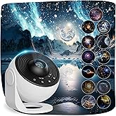 Galaxy Projector Night Light, 13-in-1 Star Projector for Bedroom, White | Planetarium Projector and Night Light Projector with 13 Space Scenes, Ceiling Projection, 360&deg; Rotation, Focus and Timer