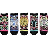 STAR WARS Sugar Skull Ornate Juniors/Womens 5 Pack Ankle Socks Size 4-10