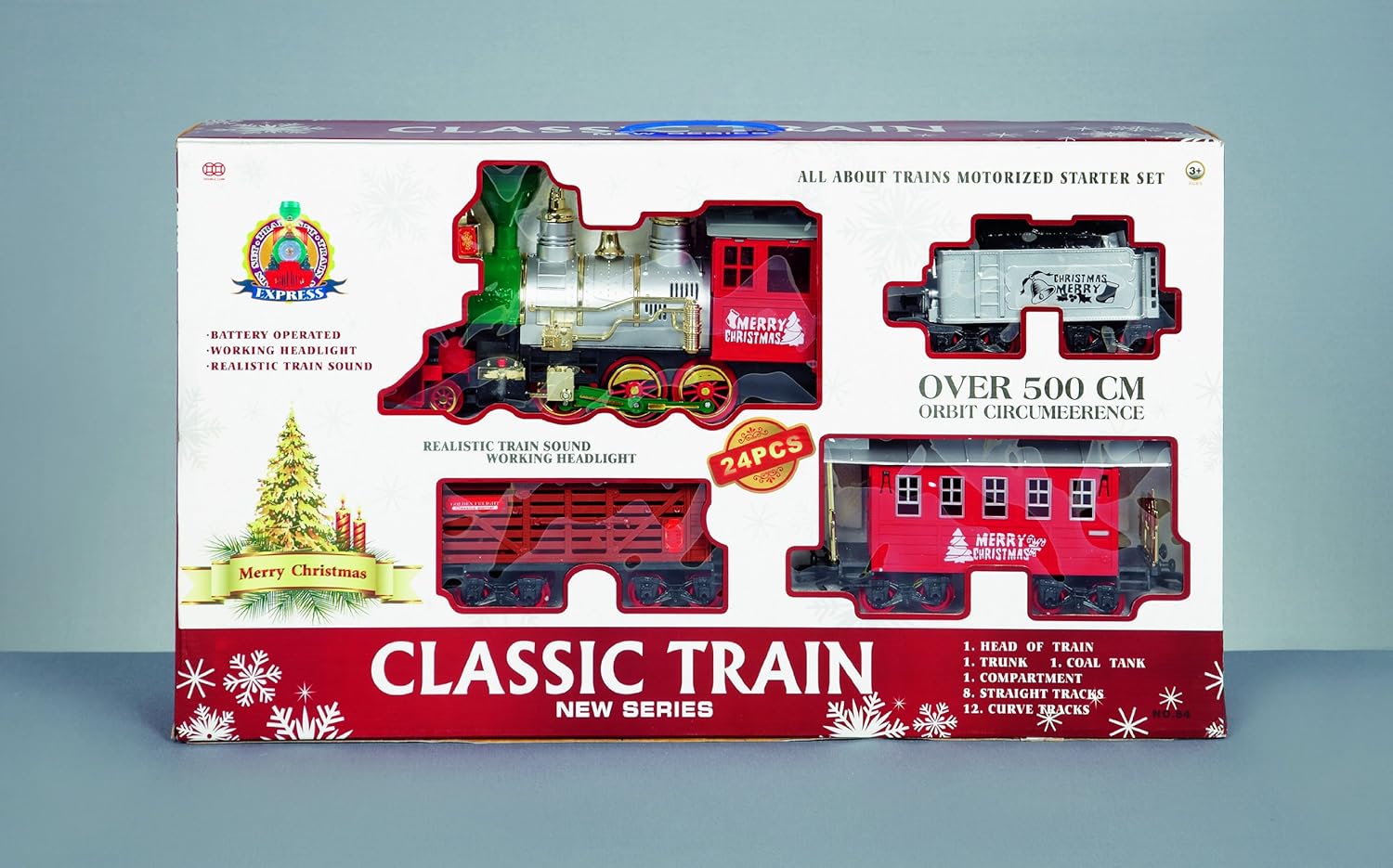 merry christmas train set