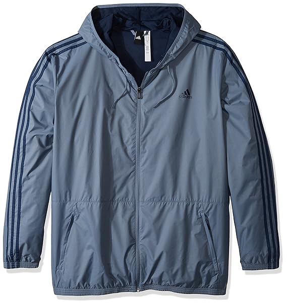 adidas windbreaker mens blue