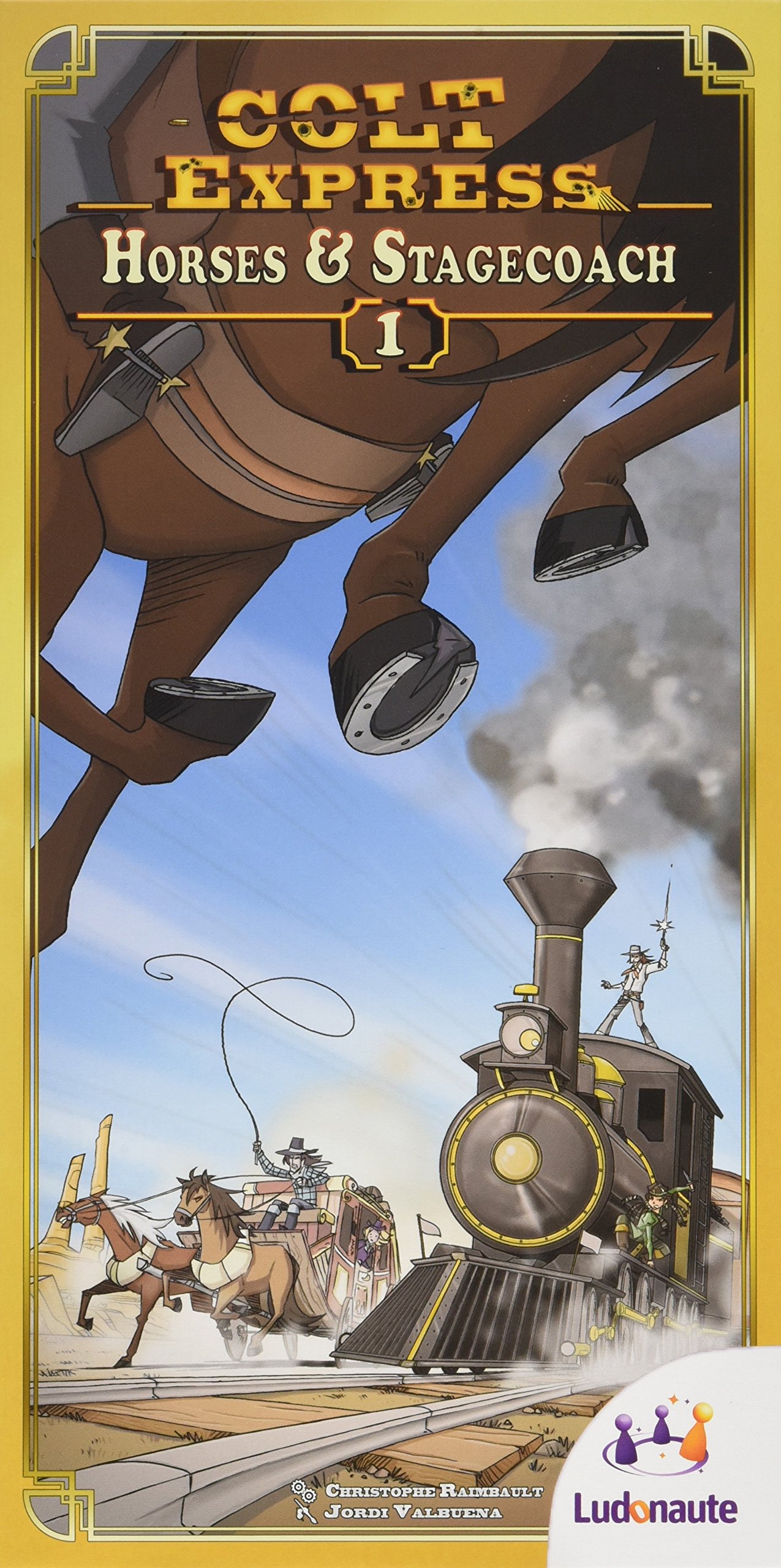 Ludonaute | Colt Express: Horses & Stagecoaches Expansion | Board Game | Ages 10+ | 2-6 Players | 45+ Minutes Playing Time