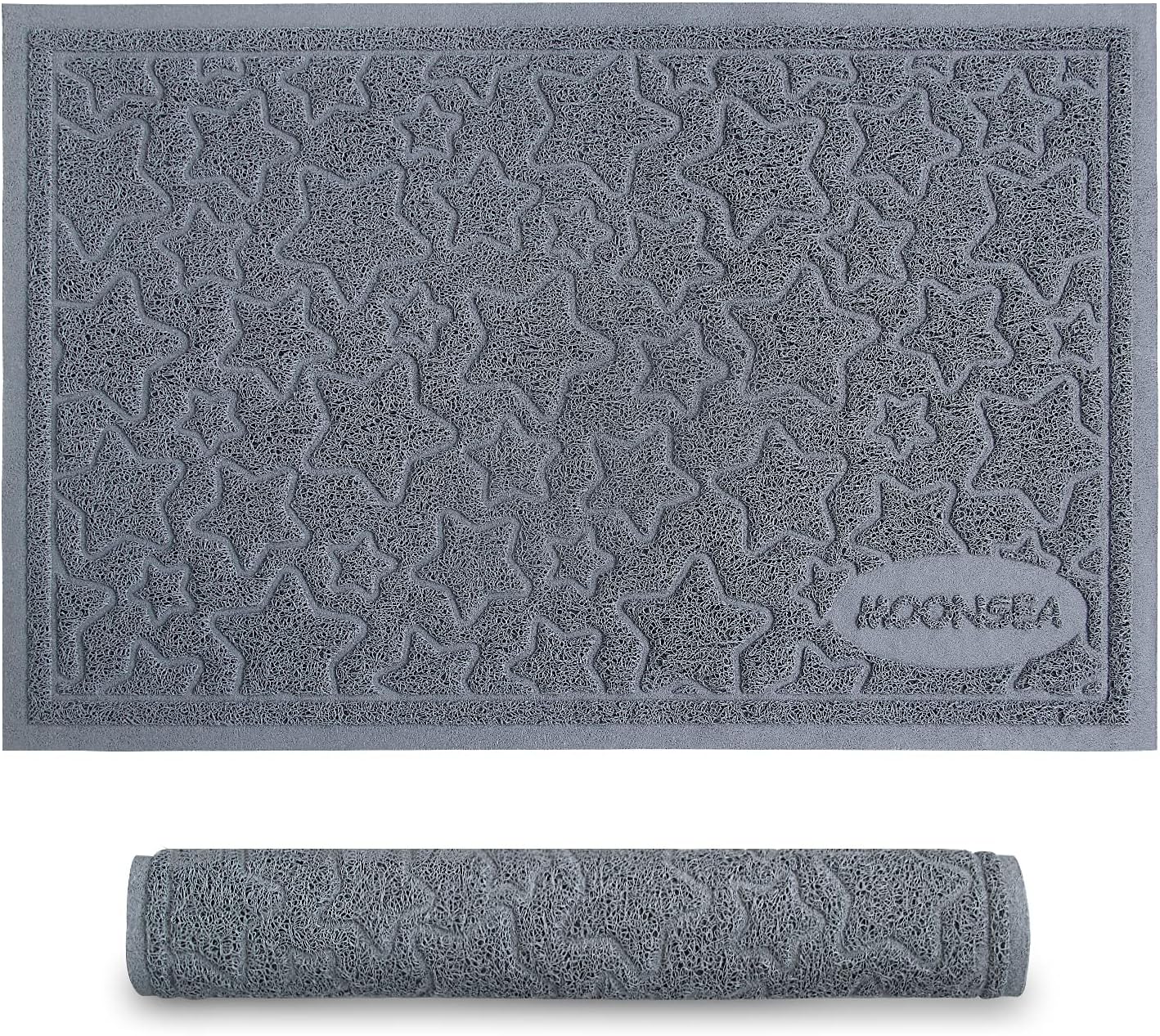 Pet Feeding Mat for Food and Water Large Size, Non-Slip Waterproof Dog Bowl Mat, Easy to Clean Dog Food Mat, Unique Star Pattern(24