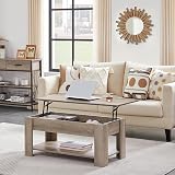 Yaheetech Lift Up Coffee Table with Hidden Storage Gray view 2