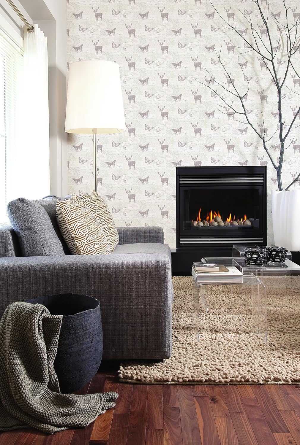 Galerie G56298 Nordic Elements Vintage Wildlife Wallpaper, Greige, 10m x 53cm - Image 3
