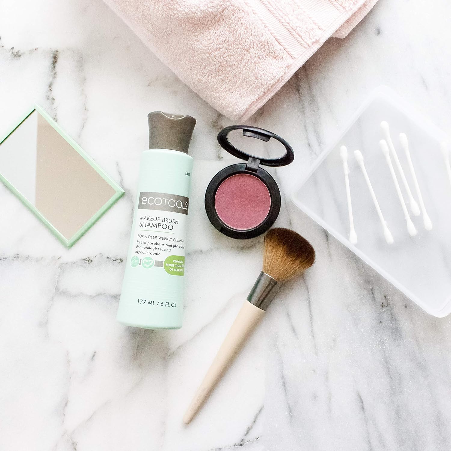 Ecotools Makeup Brush Cleaner Cleansing Shampoo, 6 oz, Pack of 2: Beauty