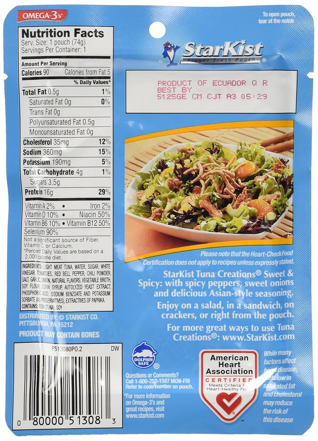 Starkist Sweet And Spicy Tuna Nutrition Facts Runners High Nutrition