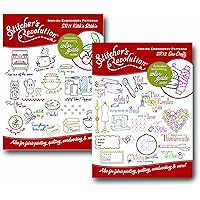 Aunt Martha's Iron On Transfer Patterns - Kitch'n Stitch'n & Sew Crafty Design Set