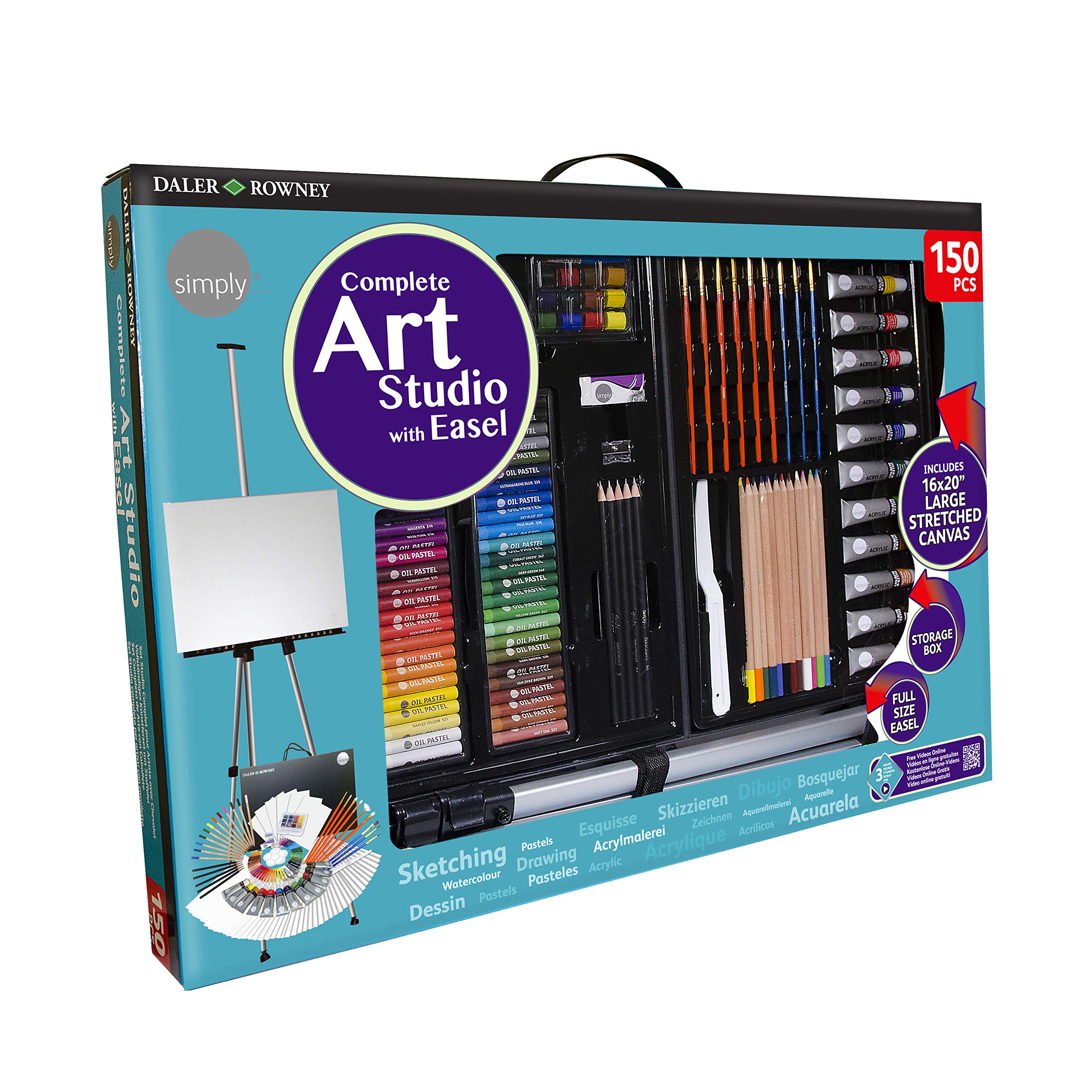 Набор для художника daler rowney. Simply complete. Simply complete. 150 piece art set. Набор для художника daler rowney.
