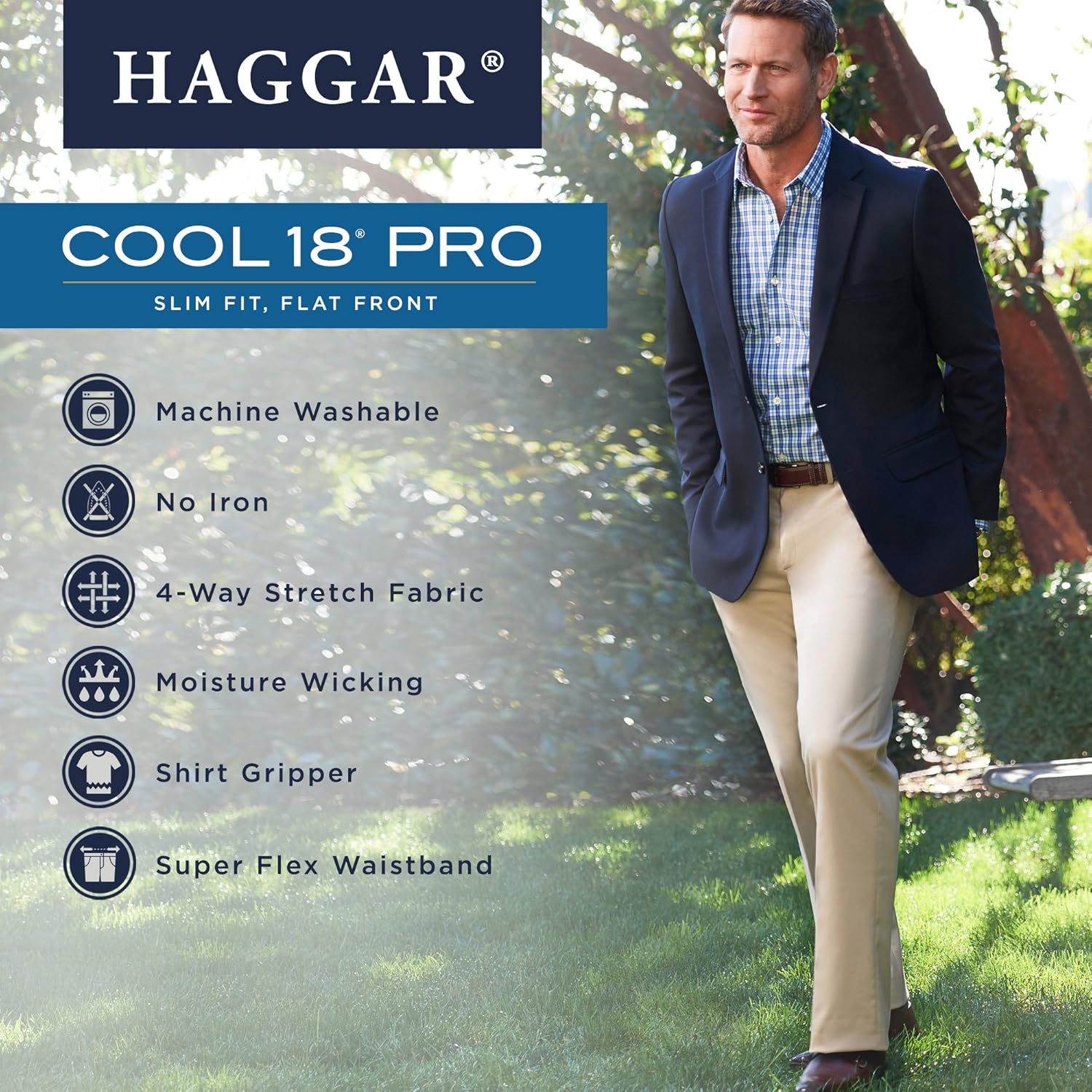 haggar cool 18 pro straight fit flat front pants