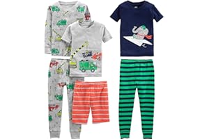 Simple Joys by Carter's Baby Boys' 6-Piece Snug Fit Cotton Pajama Set