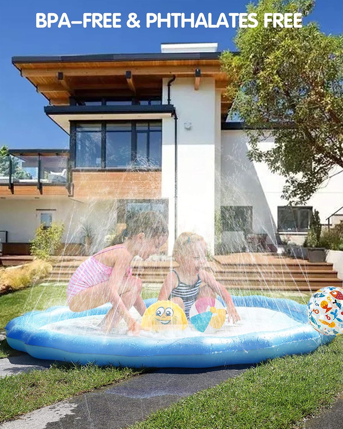 splash pools az on Amazon Com Splash Pad Sprinkler For Kids Toddler Pool For Learning Inflatable Baby Wading Pool Fun Summer Outdoor Water Toys For Babies And Toddlers Outdoor Kids Toys For Backyard 60 Garden Outdoor