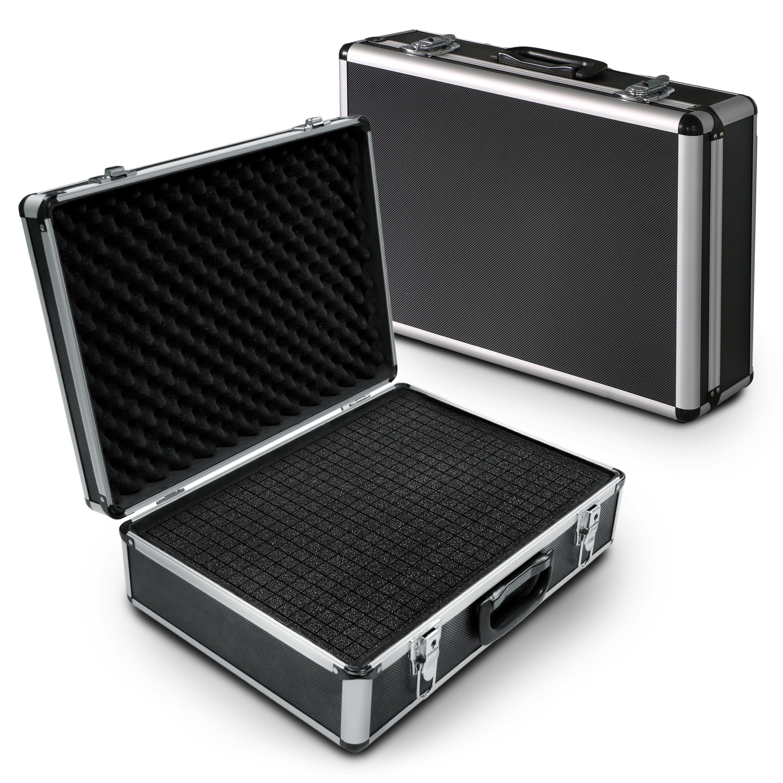 PeakTech P 7310 7310 — Universal case for measuring devices, robust carrying case, tool storage, cube foam plates, foam padding, lockable, dust cover, XL - 460 x 330 x 150 mm