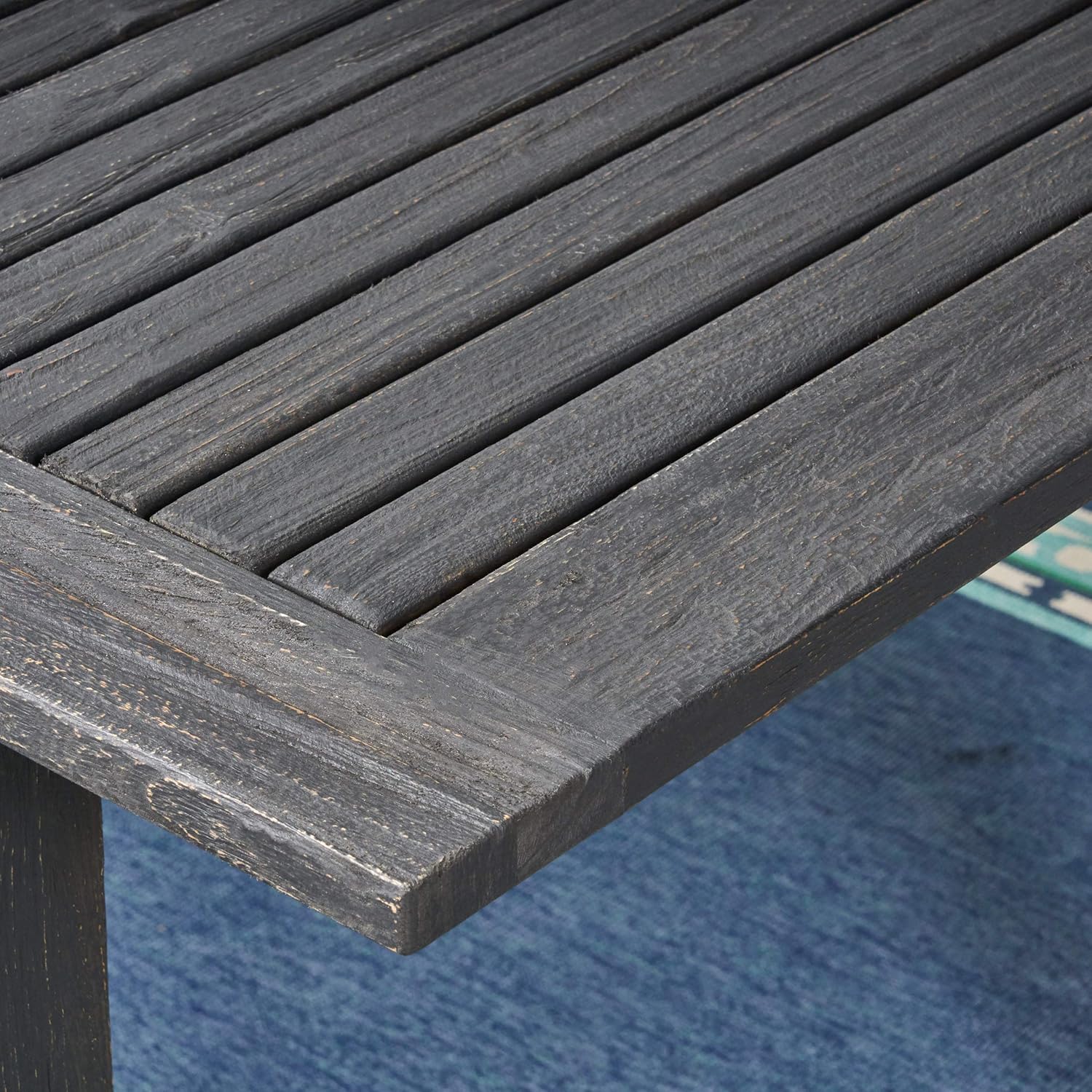 Christopher Knight Home 305357 Eric Outdoor Expandable Acacia Wood Dining Table, Dark Gray Finish : Garden & Outdoor