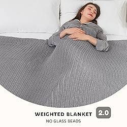 L'AGRATY Knitted Weighted Blanket - 60"x80" 15lbs