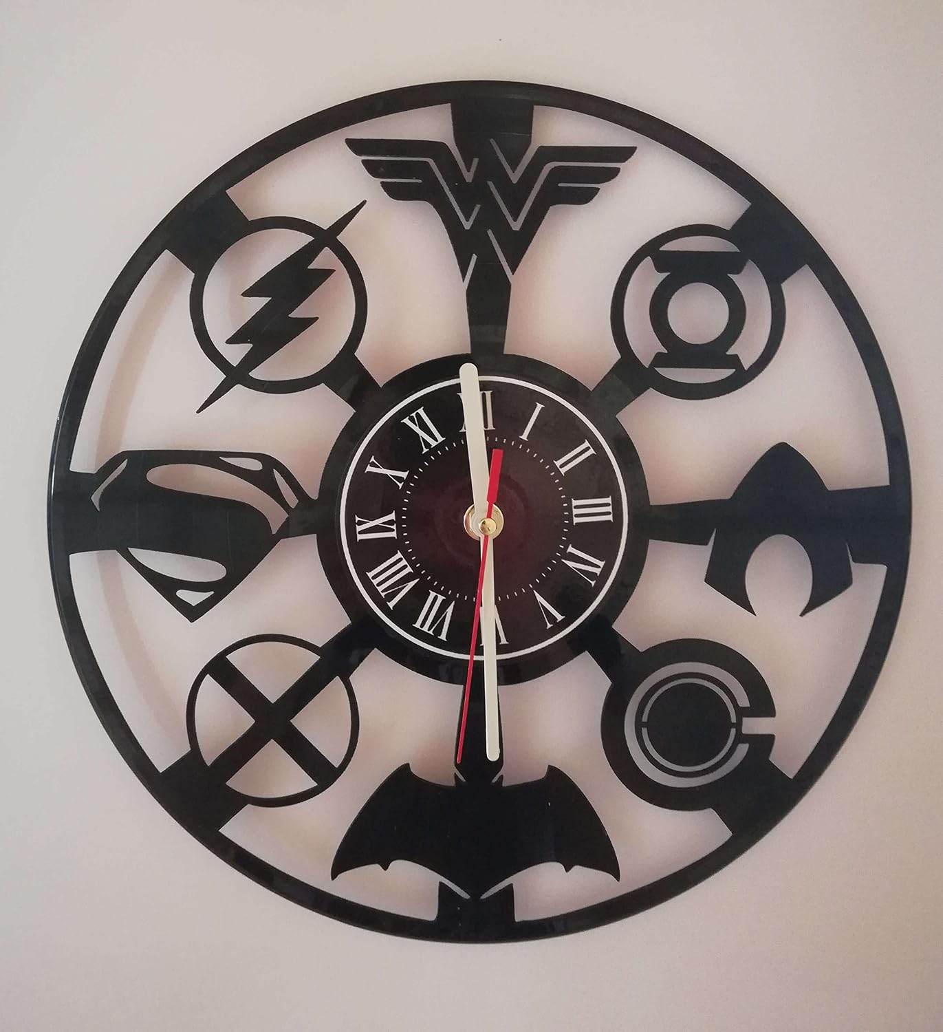 Gift Ideas For Teens Dc Comics Merchandise Justice League 12 Vinyl Record Wall Clock Flash Superheroes Room Decor Batman Gift For Geeks Wonder Woman Aquaman Superman Home Dcor Home Urbytuscom