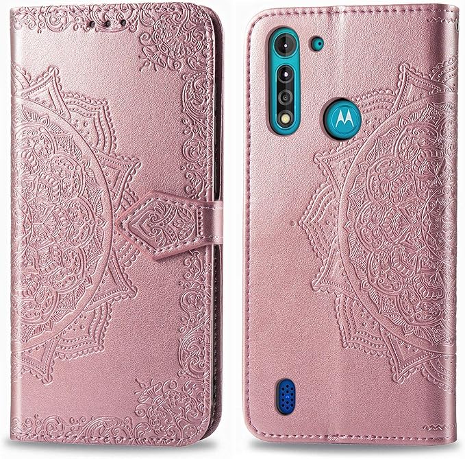 Dohui Case For Motorola Moto G8 Power Lite Premium Pu Leather Flip Wallet Case With Kickstand Card Slots Magnetic Closure Protective Cover For Motorola Moto G8 Power Lite Rosegold Amazon Co Uk Electronics
