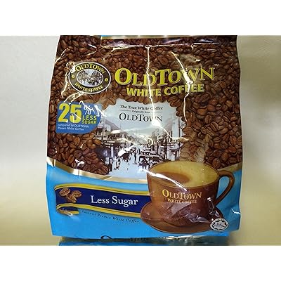OLD Town (3 in 1)- Taste Premix White 25% Less Sugar Coffee- Don't Need Creamer &amp; Sugar-make Your Life Easier - (35g - 40g) /Stick (25% Less Sugar), 525g (18.5 oz)