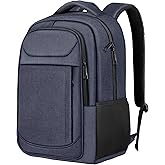 JARWAM Travel Laptop Backpack, Travel Backpack, Lightweight Business Anti Theft Slim Sturdy Laptops Bag, Water Resistant College School Computer Bag Gift for Men & Women Fits 15.6 Inch Notebook, Blue