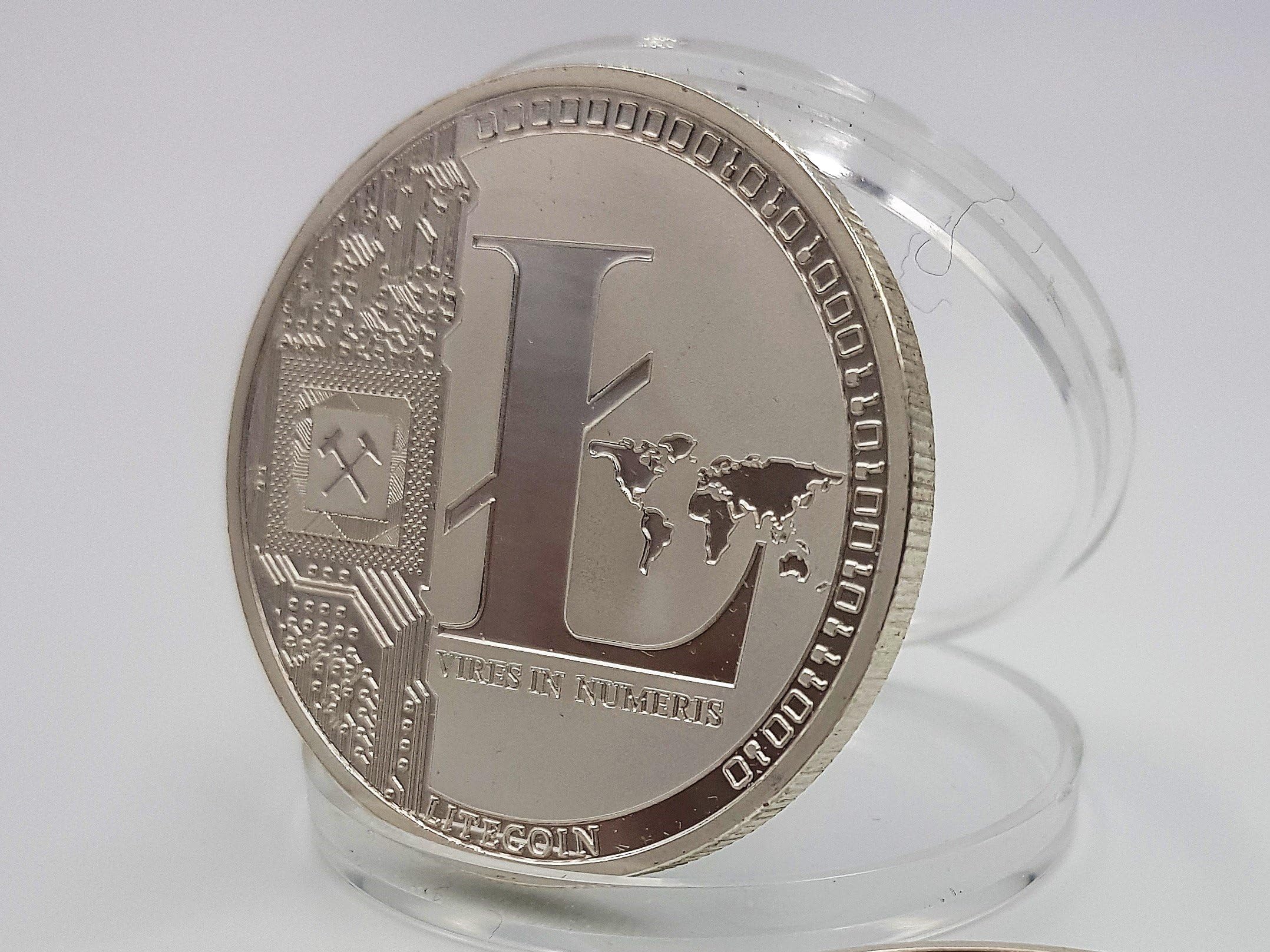 Rosetta Brands Litecoin LTC Crypto Currency Silver Plated Souvenir Coin