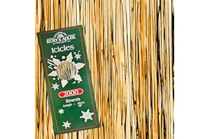 KURT S. ADLER Kurt Adler Gold Tinsel Icicles Strands 2000 18“ Icicle Strand Garlands Per Package