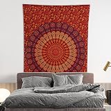 Bless International Handmade Indian Hippie Bohemian Psychedelic Tapestry 54x60 view 2