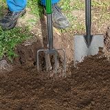 Easy Shopping Spade Fork Set Garden Rake Hoe Head Handled 2 pc view 7