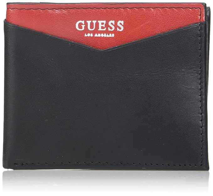 Guess Men S Rfid Security Blocking Leather Bifold With Id Window