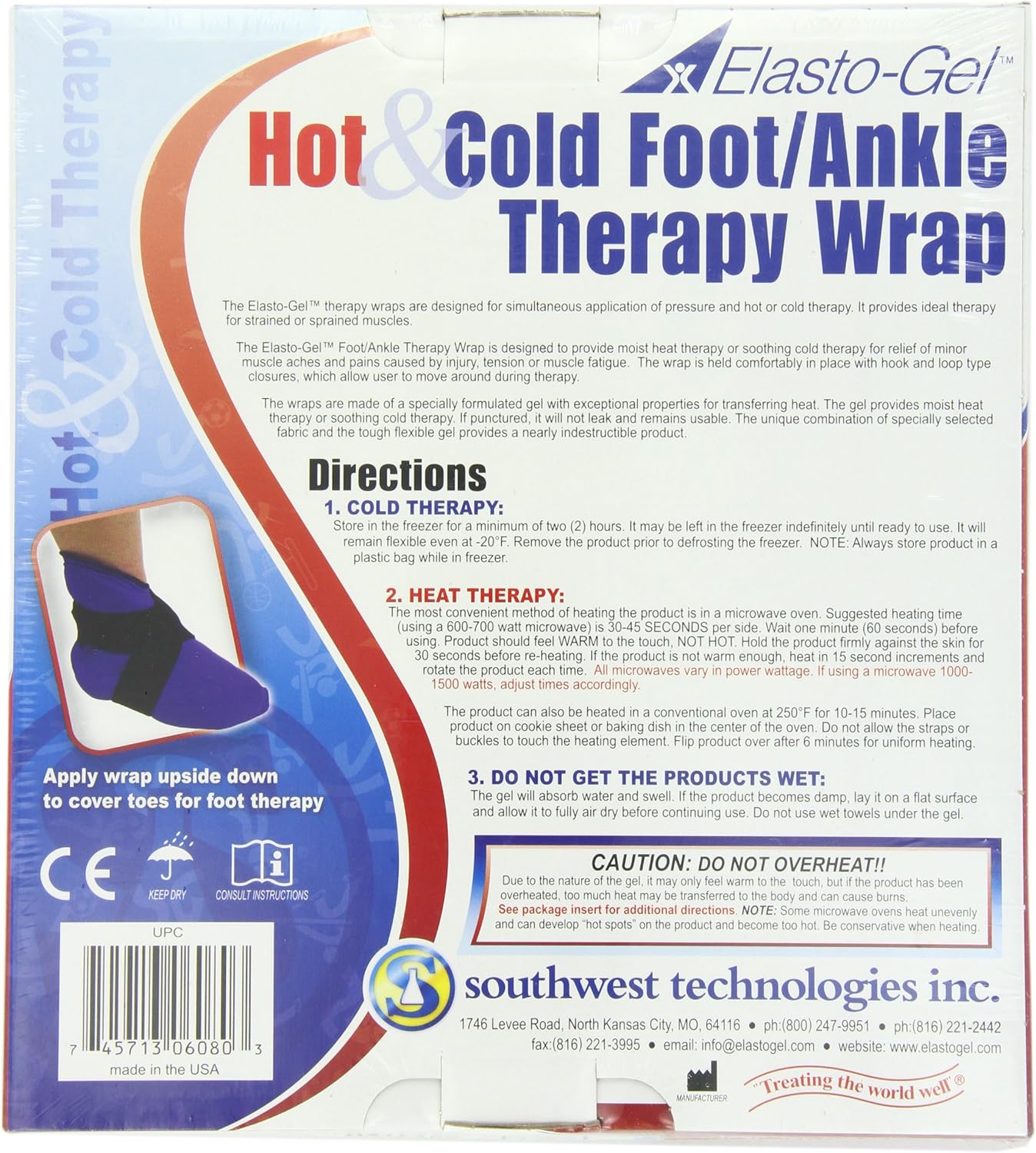 Elasto Gel Hot/Cold Wrap,foot and Ankle Wrap: Health & Personal Care
