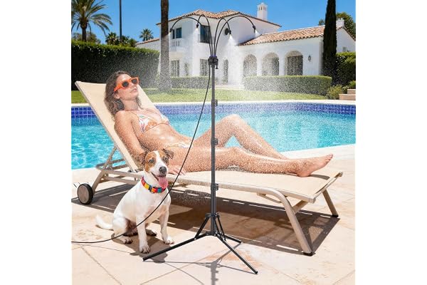 Standing Misters for Outside Patio - Adjustable Height Stand Misting System for Cooling Outdoor, 26.5FT Portable Water Mister