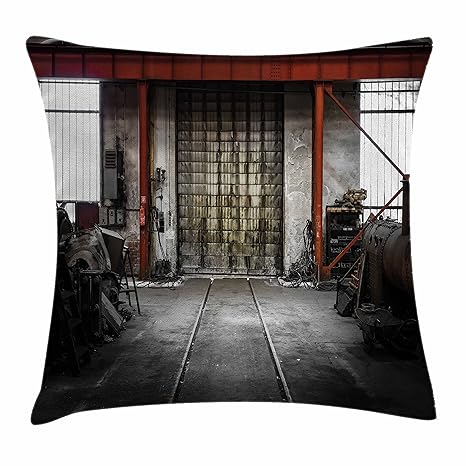 Amazon Com Ambesonne Industrial Throw Pillow Cushion Cover Rusty