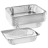 NYHI 9" x 13 ” Aluminum Foil Pans With Lids 10