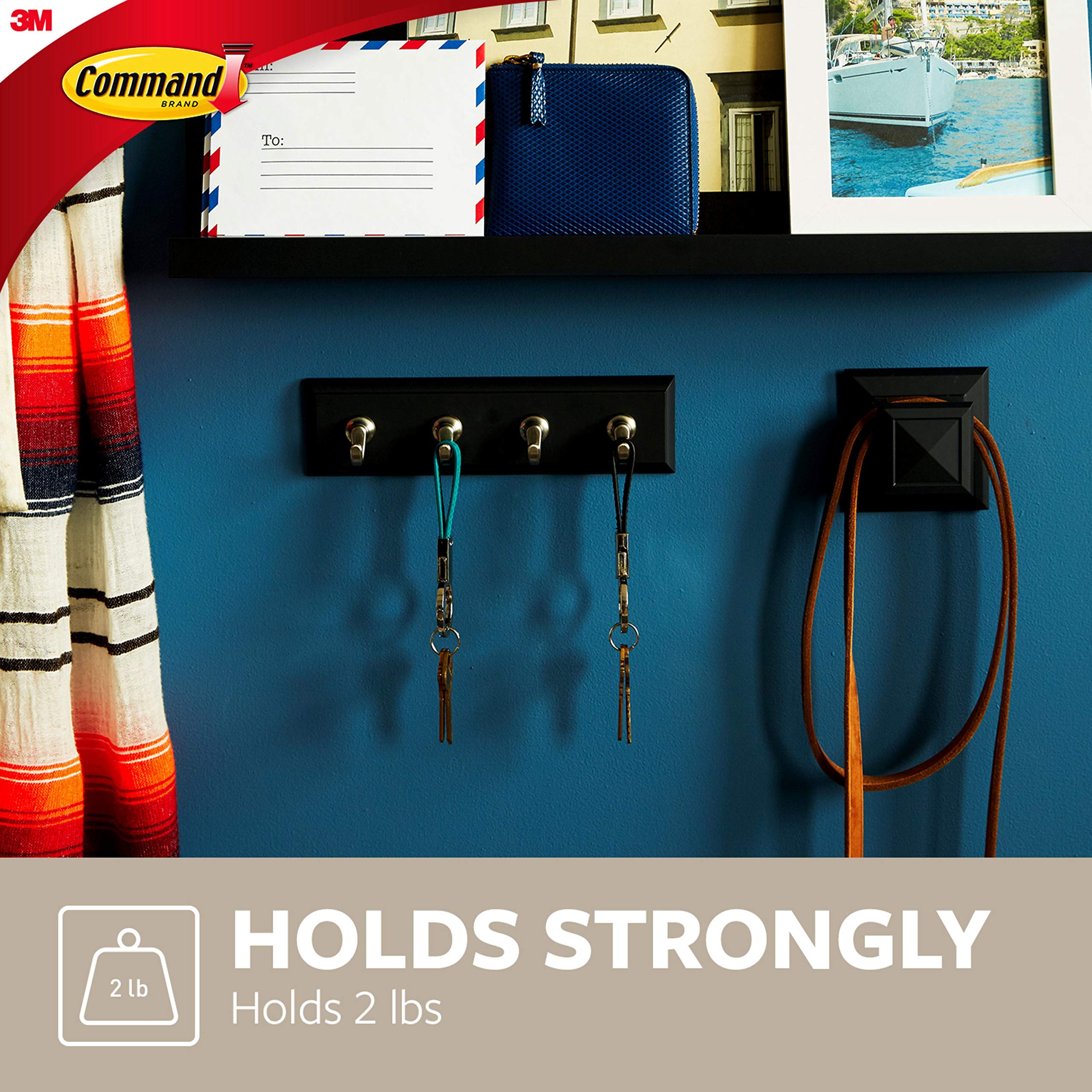 Mua Command Key Rail, Holds up to 2 lb, 8-inch Rail with 4 Key Hooks ...