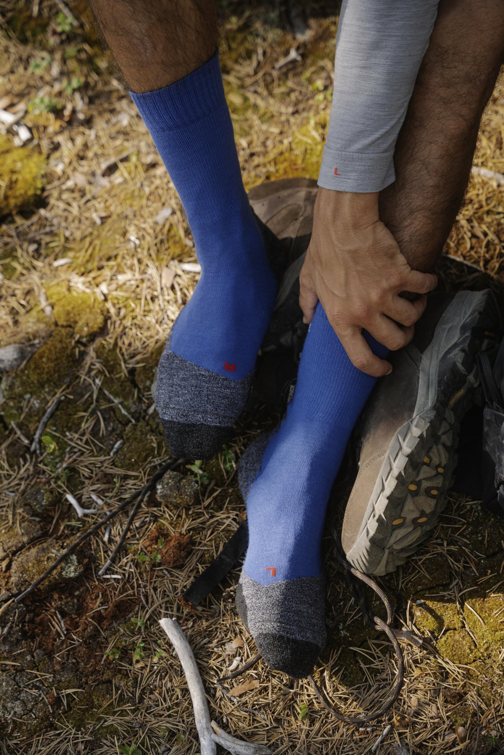 FALKE Herren Wandersocken TK2 Explore M So Wolle Funktionsmaterial antiblasen dick 1 Paar, Beige Nature Melange 4100-O, 44-45 4