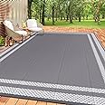HappyTrends,Outdoor Rug,Patio Rug,Reversible Portable Plastic Straw Rug,Camping Rugs for Outside RV,Large Waterproof Area Rug