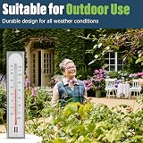 Thermometer World Accurate Room Thermometer Grey Wall Mount Indoor Outdoor view 6