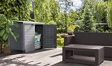 Duramax Cedargrain StoreAway 1200L Plastic Garden Storage Shed Grey view 21