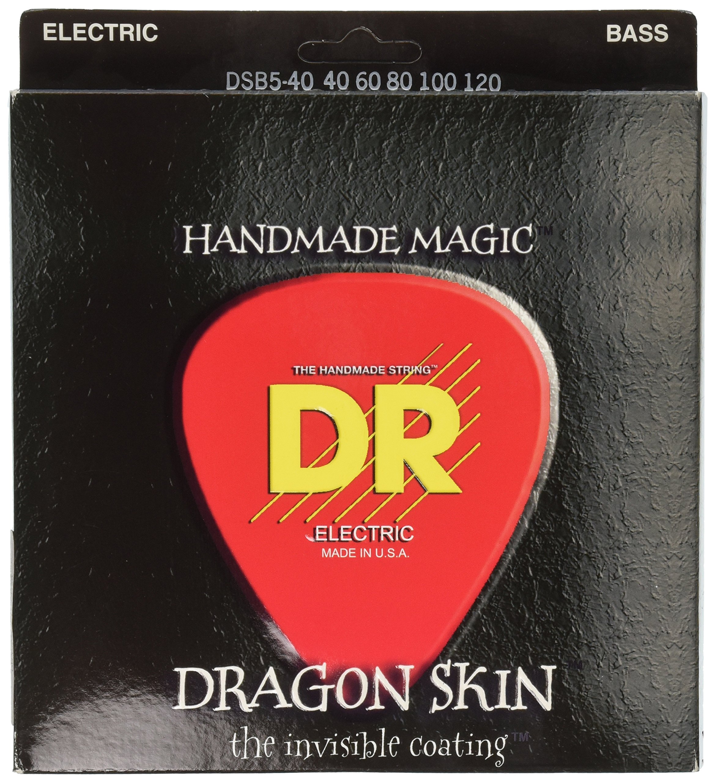 DR Strings DRAGON SKIN™ - CLEAR Coated Bass Strings: 5-String Light 40-120