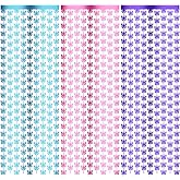 Yeaqee 3 Pcs Butterfly Fringe Party Backdrop Hanging Butterfly Foil Curtain Garland Decorations Streamers for Birthdays Princess Themed Bridal Shower Bachelorette Party Decor, Pink, Blue, Purple