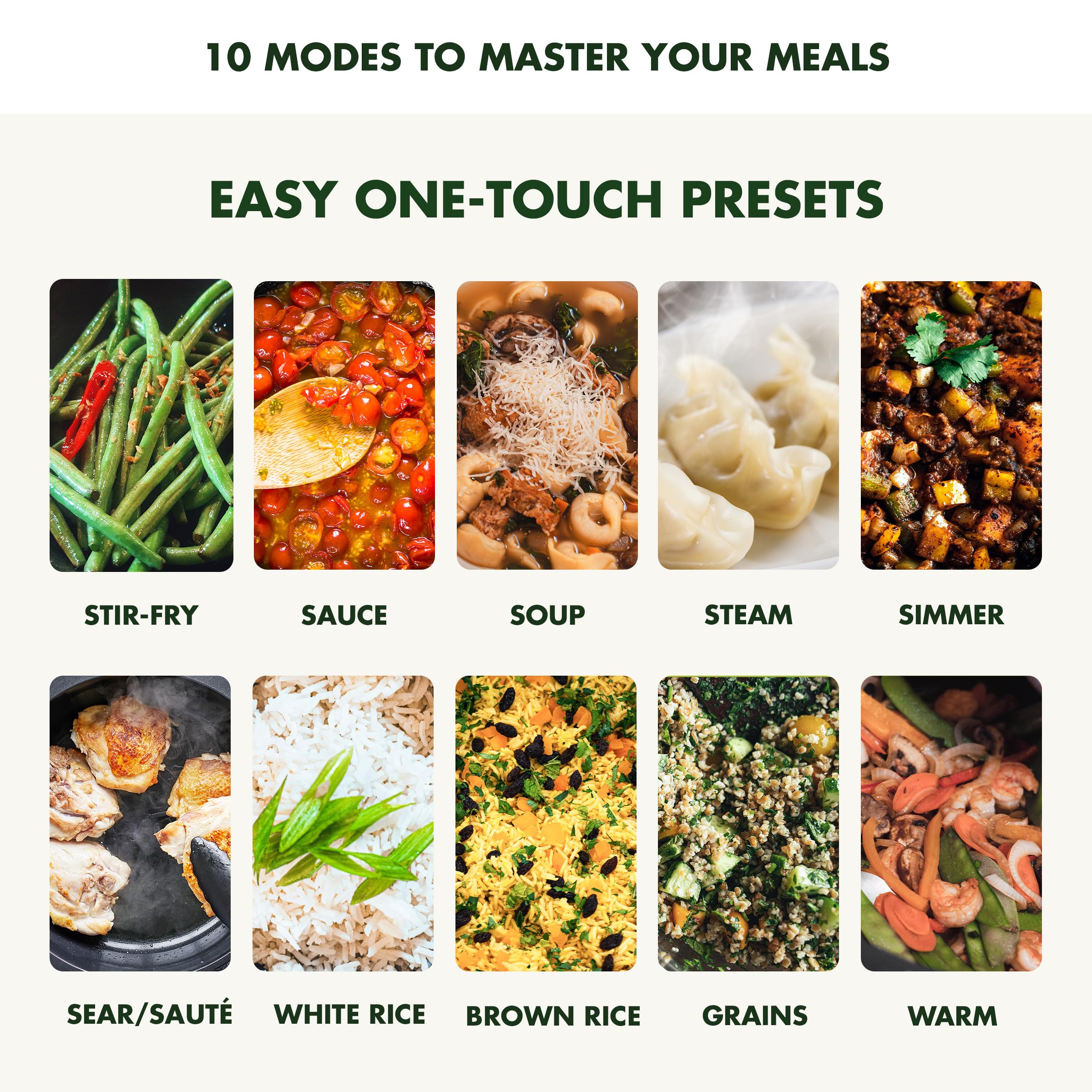 GreenPan Elite Essential Smart Electric 6QT Skillet Pot,Sear Saute Stir-Fry and Cook Rice, Healthy Ceramic Nonstick and Dishwasher Safe Parts, Easy-to-use LED Display, PFAS-Free, Cream White