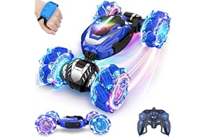 RCABCAR Remote Control Car, Gesture Sensing RC Stunt Car, 4 WD Transform Off Road for Rotating, 2.4Ghz Hand Controlled Remote Control Twister Cars, RC Cars for Kids Boys Girls Toy Gift Age 6 7 8 9 10 11 12 yr