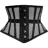 Dewans Corset Waist Training Steel Boned Corset Womens Underbust Waspie Corset Heavy Duty Corset