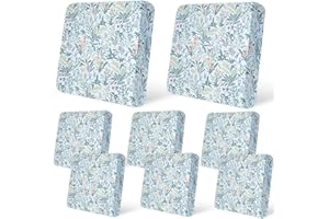 pickyNproud 8Pcs Patio Cushion Covers Stretch Outdoor Couch Cushions Slipcovers Replacement Washable Furniture Protector with Elastic Bottom Sofa Chair Seat Cover