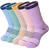 AMENLAN Women Merino Wool Hiking Socks Winter Thermal Boot Thick Warm Work Socks 5 Pairs