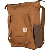 Carhartt Classic Convertible Backpack Tote, Durable Water Repellent Material W/ 17" Laptop Sleeve, Carhartt Brown
